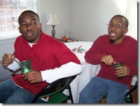 me and my "big" brother shawn eatin my granny's slush on christmas
